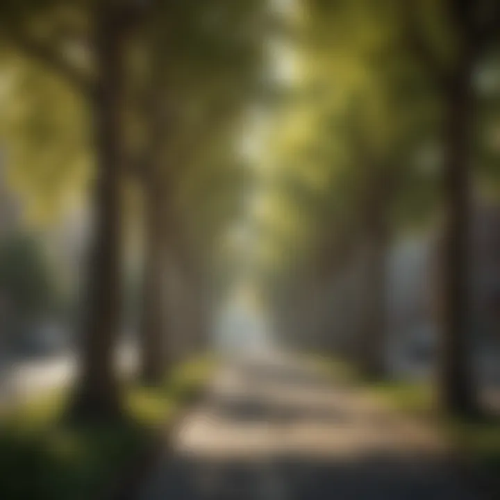 Illustration of bio barriers in an urban tree setting.