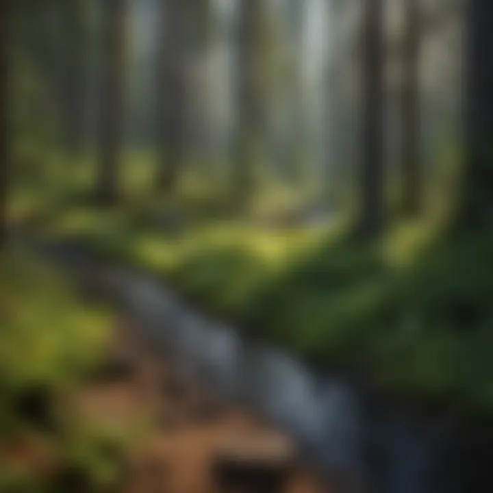 Panoramic view of the lush forests surrounding Black Butte