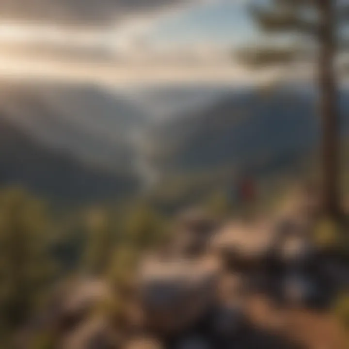 A group of hikers enjoying a peaceful moment at a scenic overlook