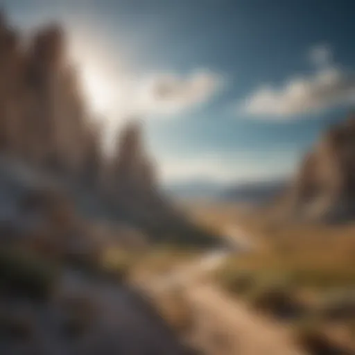 Enigmatic rock formations under the vast sky