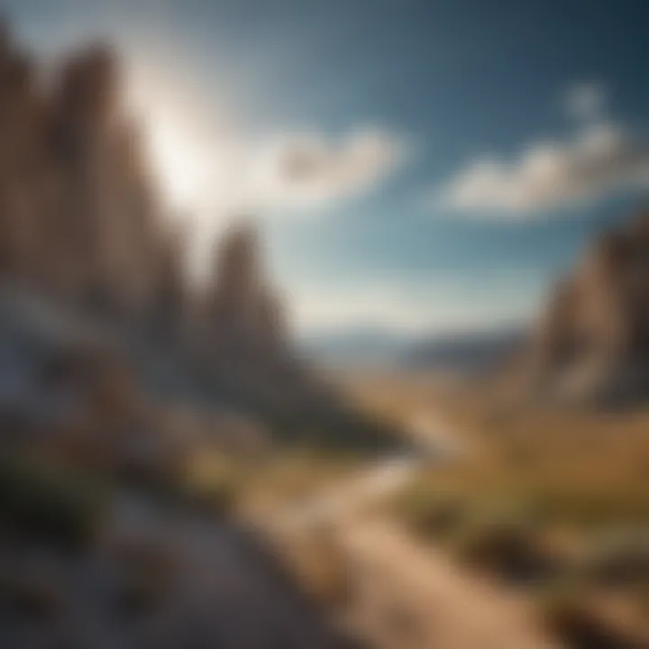 Enigmatic rock formations under the vast sky