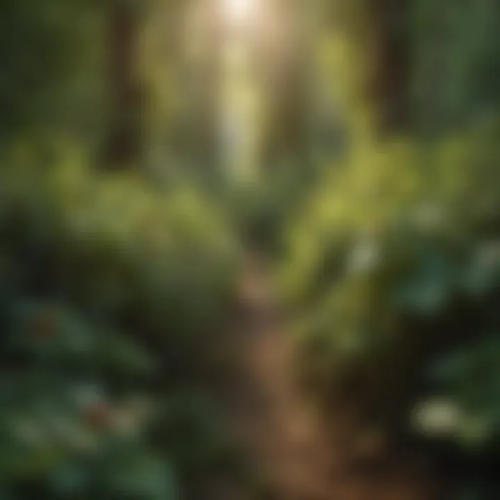 A dense thicket of blackberry plants overtaking a natural area
