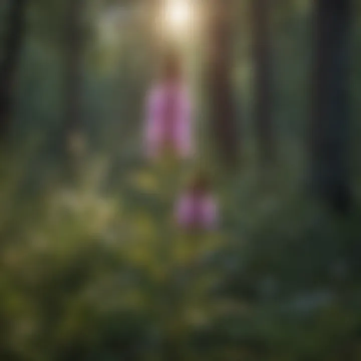 A lush habitat where the Blazing Star Flower thrives, highlighting its natural environment.