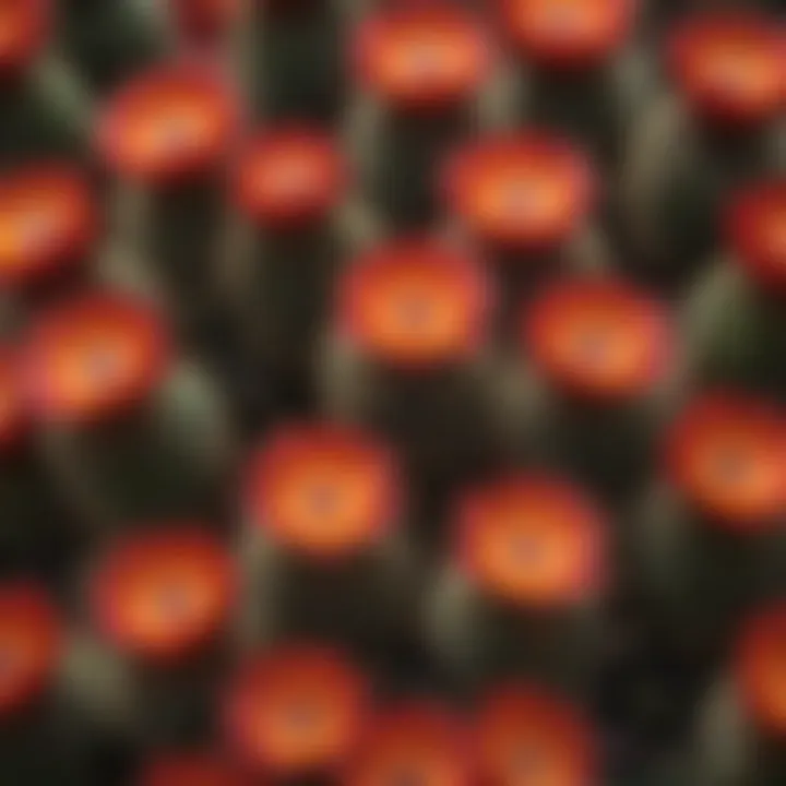 Blooming Hedge Cactus Flowers