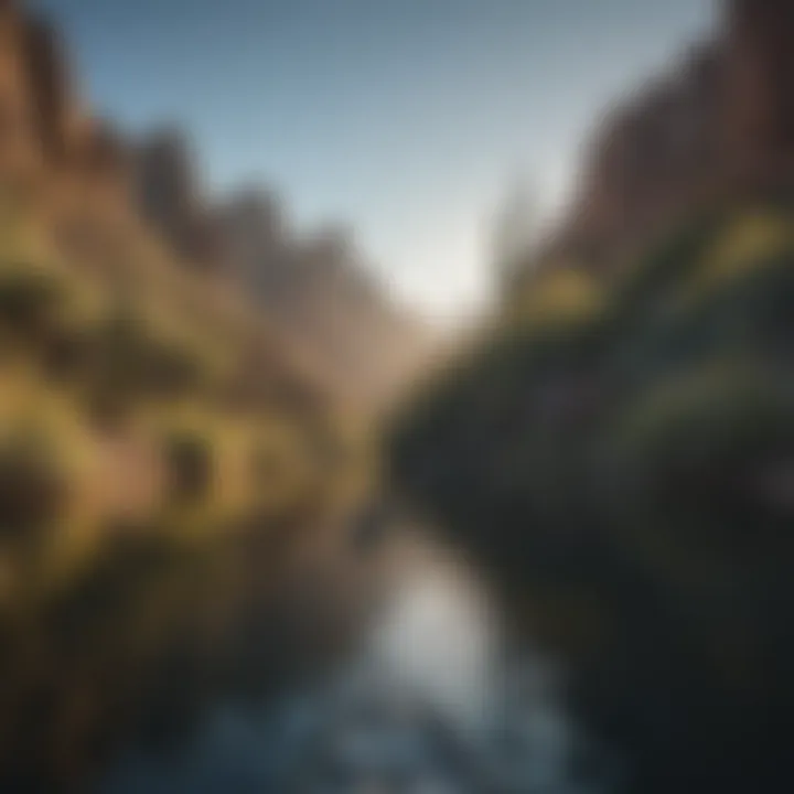 Boat gliding through the calm waters of Saguaro Lake with mountains in the background