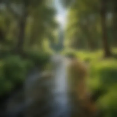 Boise River flowing through lush greenery