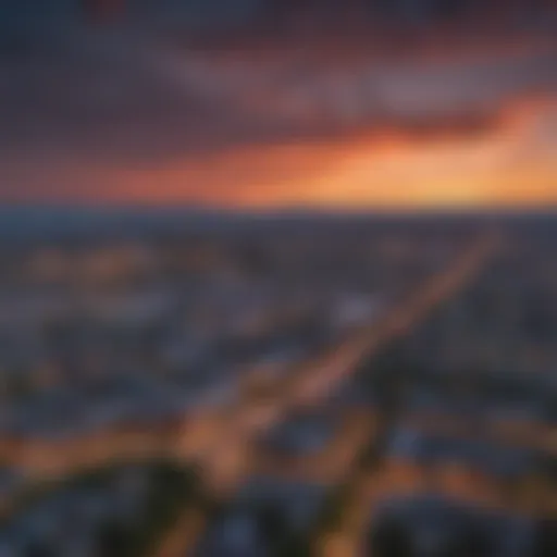 Twilight over Boise Boise skyline in the evening