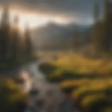 Stunning view of the Yellowstone wilderness