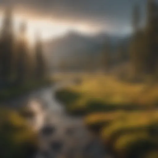 Stunning view of the Yellowstone wilderness