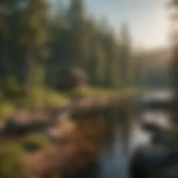 Scenic view of Boundary Waters Camp showcasing lush forests and tranquil waters