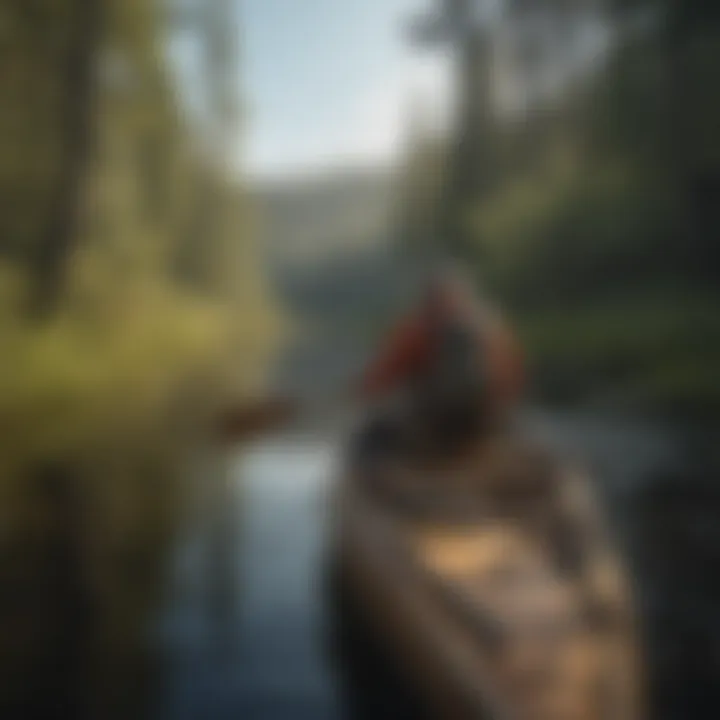 Canoe Journey through Lush Landscape