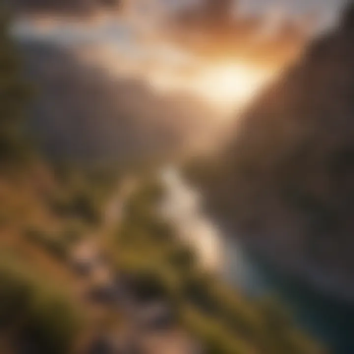 Breathtaking Sunset Over Snake River Canyon