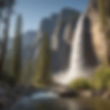 Breathtaking Waterfall in Yosemite National Park