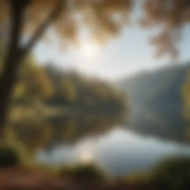 Tranquil Lake View Near Bristol Campsite A tranquil lake view near a Bristol campsite, inviting relaxation.