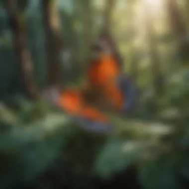 Butterfly Resting on Foliage After Feeding