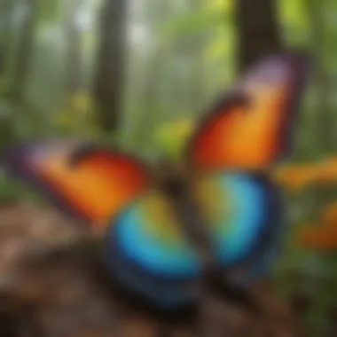Radiant Spectrum of Butterfly Beauty Butterfly Wings Unfurling in Vivid Spectrum of Colors