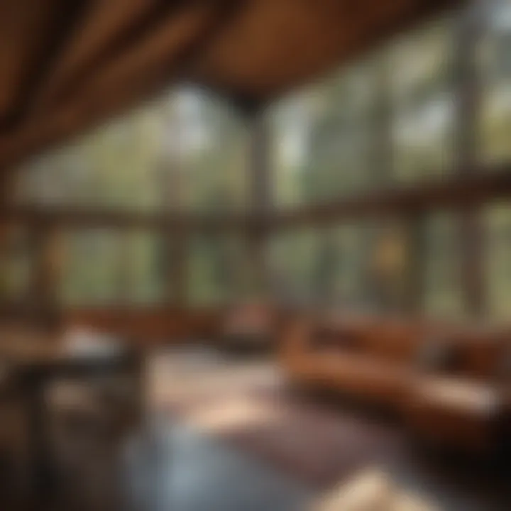 Interior view showcasing rustic charm and modern amenities