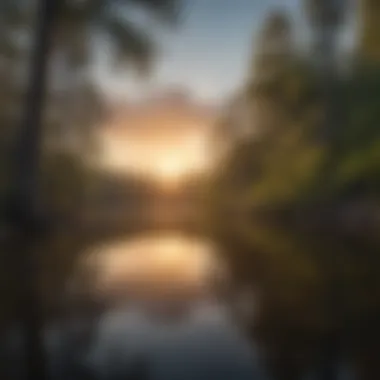 Sunset Over the Serene Waters of Camp Creek Sunset over the serene waters of Camp Creek