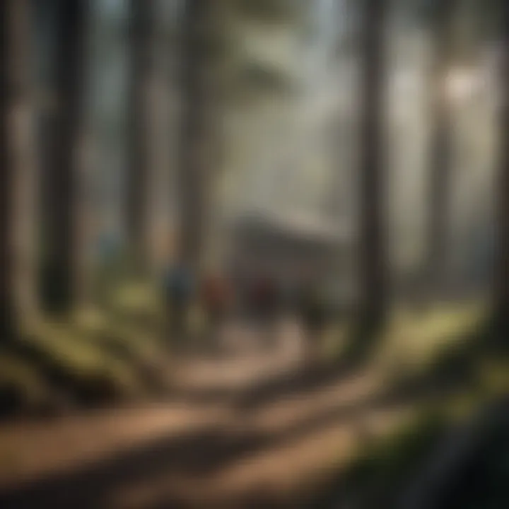 Outdoor Education at Camp Whitepine A group of campers engaged in outdoor educational activities