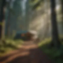 A picturesque view of Camp Whitepine nestled in a lush forest