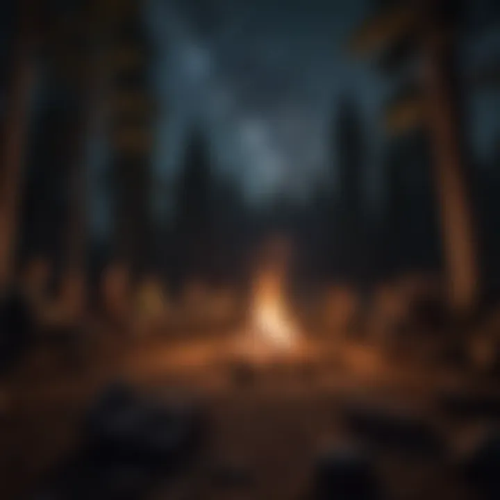 Campfire Gathering Under the Starlit Sky