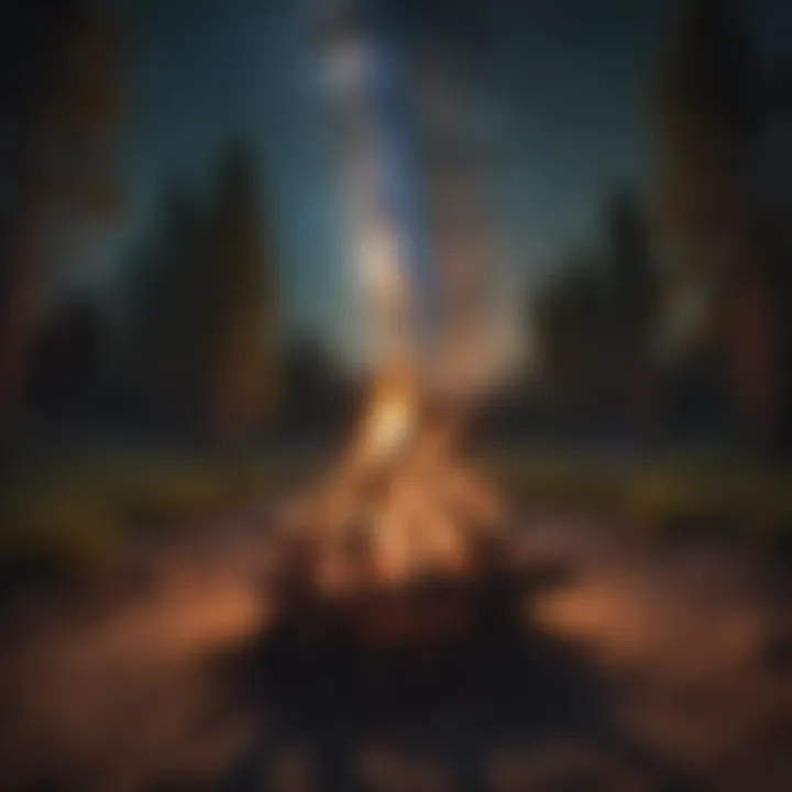 Campfire Glow under the Milky Way Galaxy