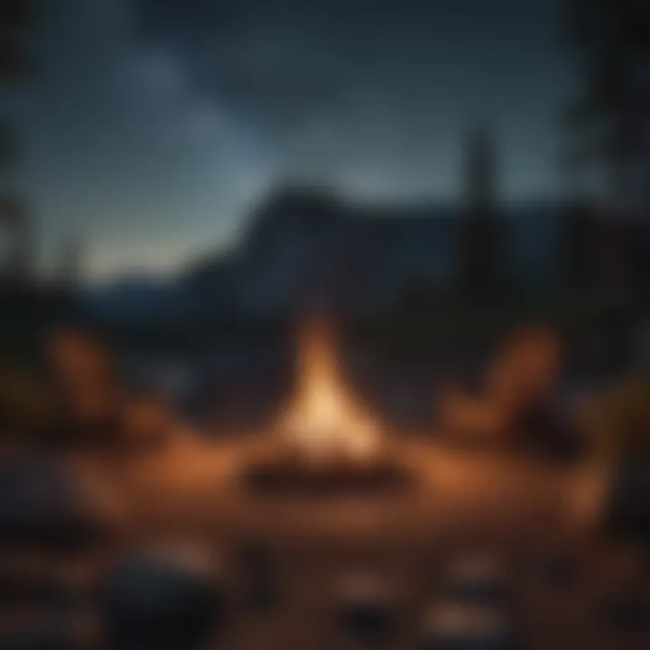 Campfire under Starlit Sky at Lone Rock Campground