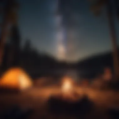 Campfire Under Starlit Sky at Mendocino