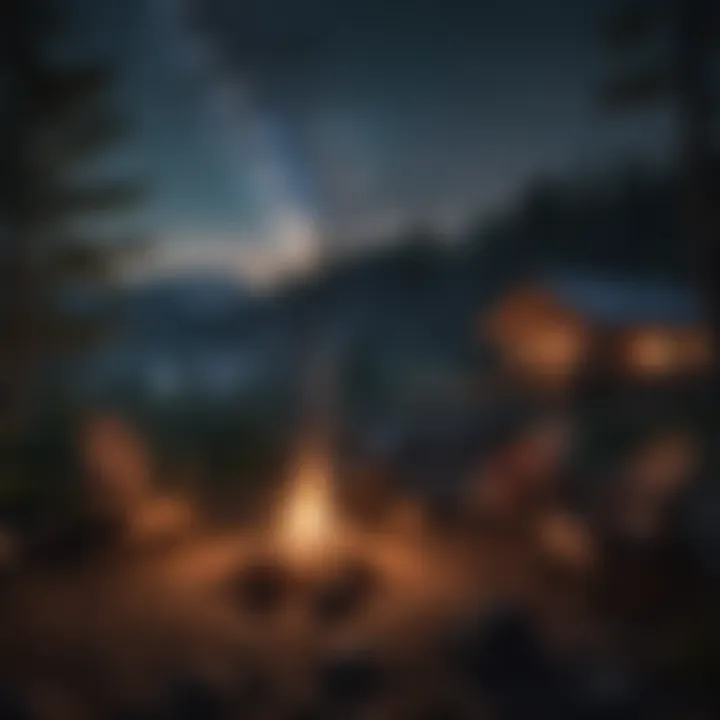 Campfire Under Starlit Sky