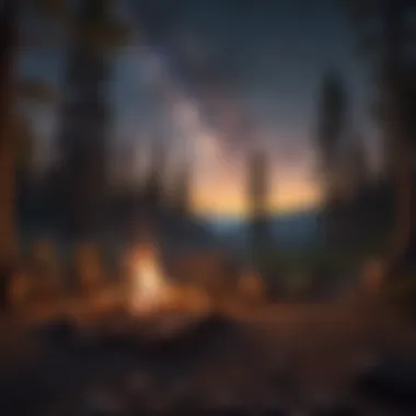 Campfire under Starlit Sky at Thousand Trails Sacramento