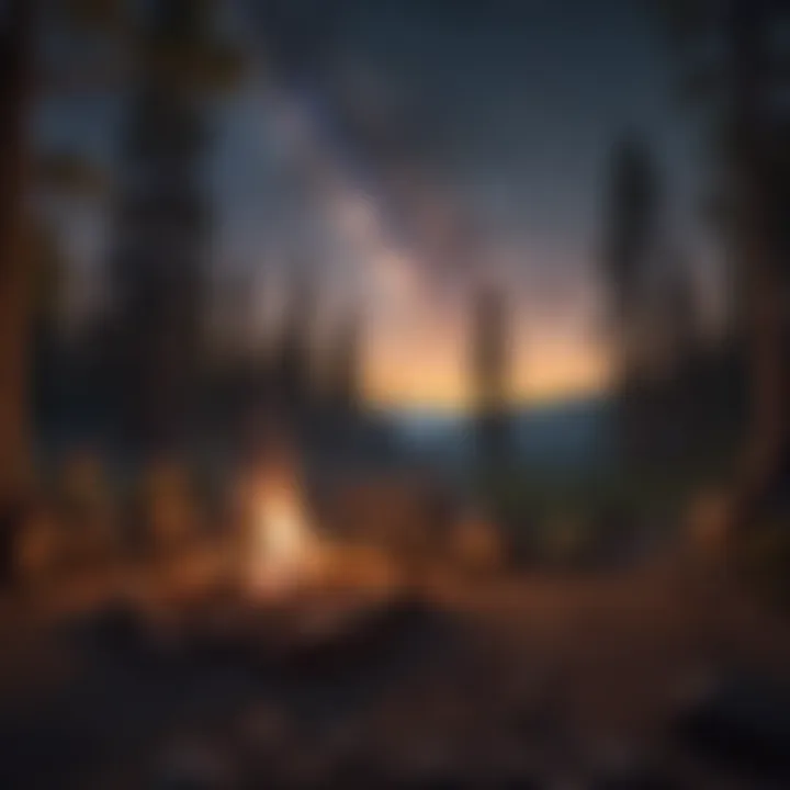 Campfire under Starlit Sky at Thousand Trails Sacramento