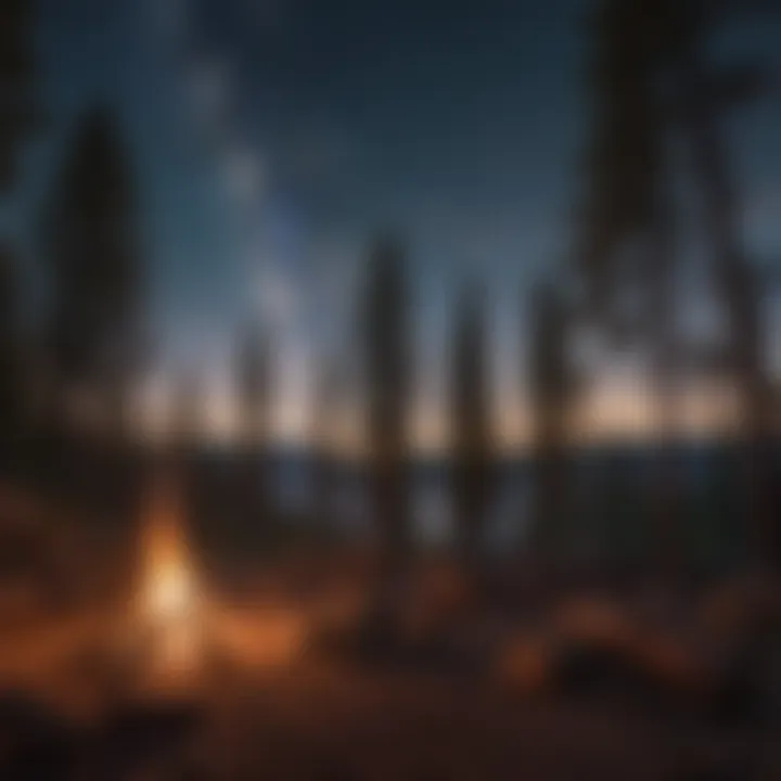 Campfire Night Sky Campfire Under the Stars at Bayview Campground