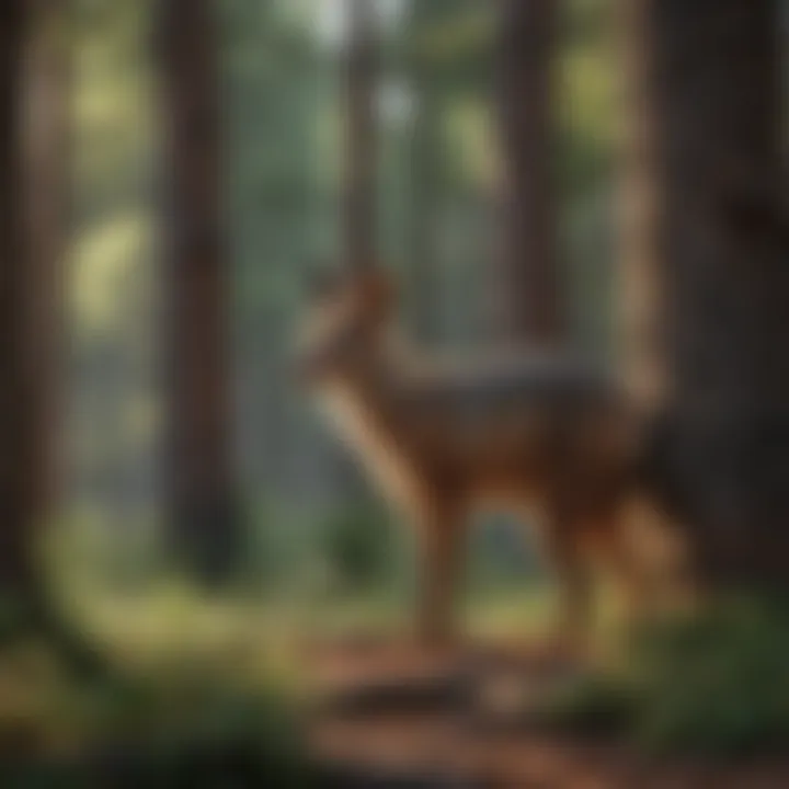 Wildlife of the Pines Wildlife thriving in a pine forest ecosystem