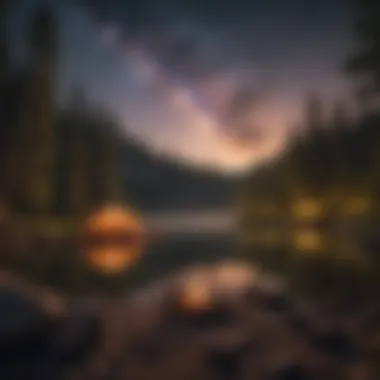 Campsite under the starlit sky at Bass Lake