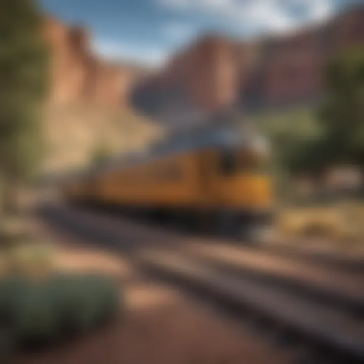 Historic train station along the Canyon Railroad route