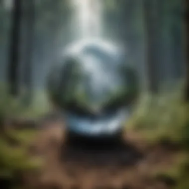 Carbon Dioxide Impact Schematic representation of carbon dioxide molecule contributing to global warming