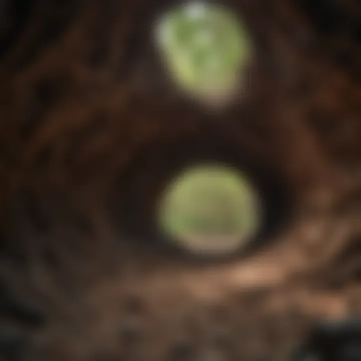 Intricate Network of Carpenter Ant Tunnels