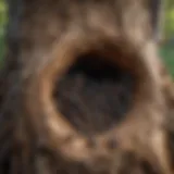 Carpenter Ants Nesting in Oak Tree Bark