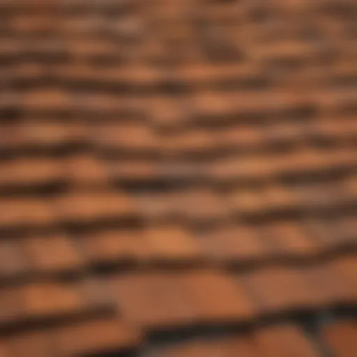 Cedar shake roof shingles being carefully arranged