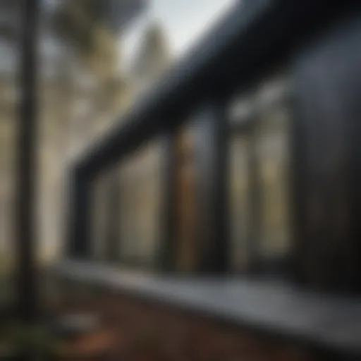 Charred wood cladding reflecting modern elegance