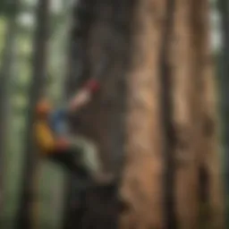 Tree Climbing Spike in Action