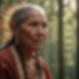 Native American elder performing traditional dance