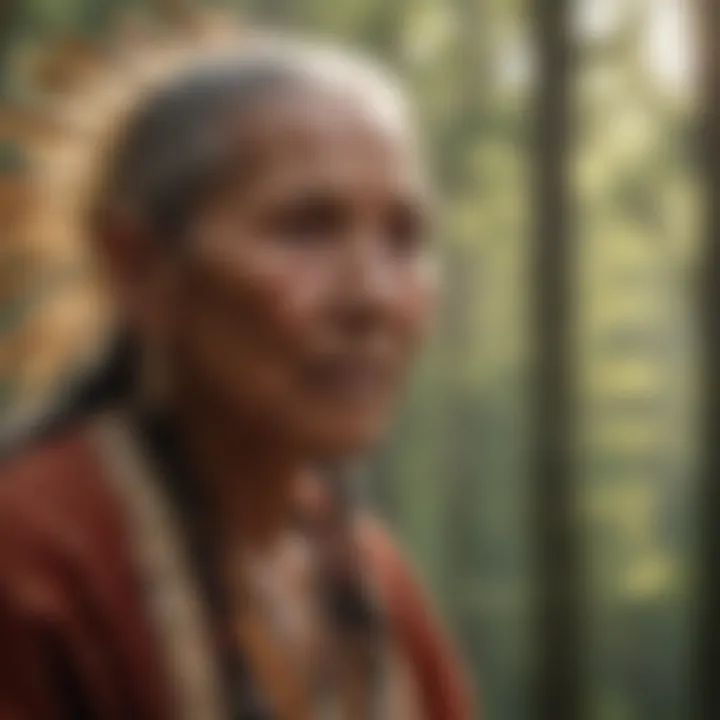 Native American elder performing traditional dance
