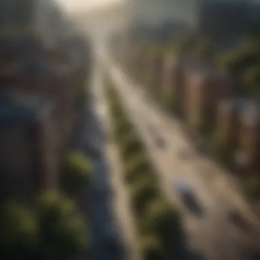 Cityscape Design Collaboration Urban planning model being discussed by civil service engineer