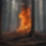 Majestic forest engulfed in flames