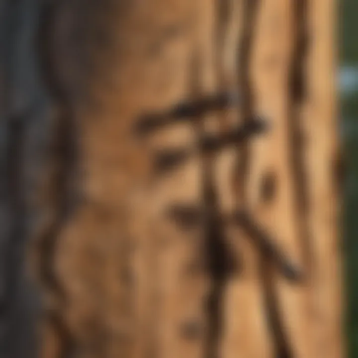 Close-up of Carpenter Ants Communication on Oak Tree Trunk