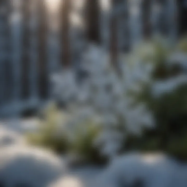 Close-up of intricate snowflakes on Mt. Bachelor