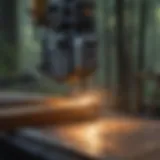 Precision CNC Machinery Enhancing Lumber Production CNC machine in action with wood