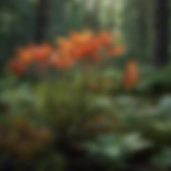 Unique Features of Native Flora Close-up of a native plant's unique features