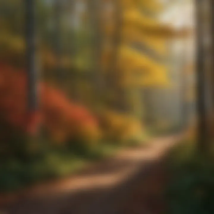 Colorful autumn foliage in the North Shore of Duluth